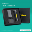 3 in 1 Gift Set (Power Bank + RFID Holder + LED Flask)