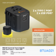 NEXUS Universal Travel Adapter with Dual Type-C + Dual USB