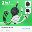 TRES Retractable 3 in 1 Cable